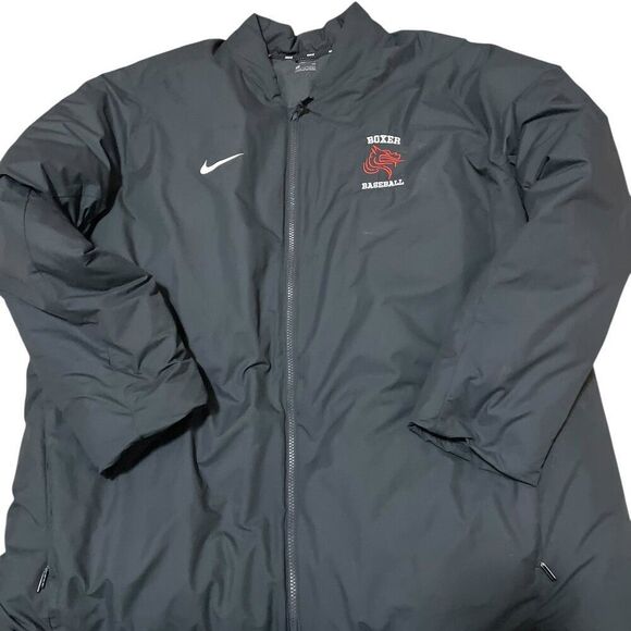 Nike AA9976-060 Bomber Black Down Fill Heavyweight Winter Coat Full Zip Sz XXL - Picture 1 of 8
